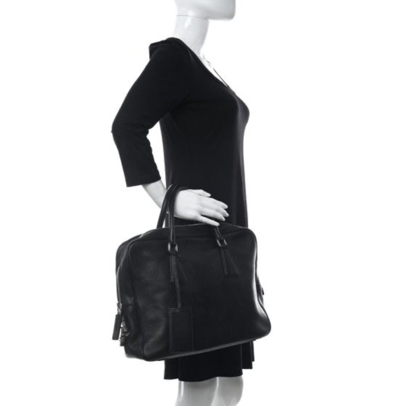 Authentic PRADA Vitello City Briefcase/Laptop Bag Deep Navy Blue - Picture 3 of 16